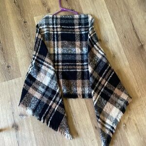 Buttery soft multicolored fringed Poncho